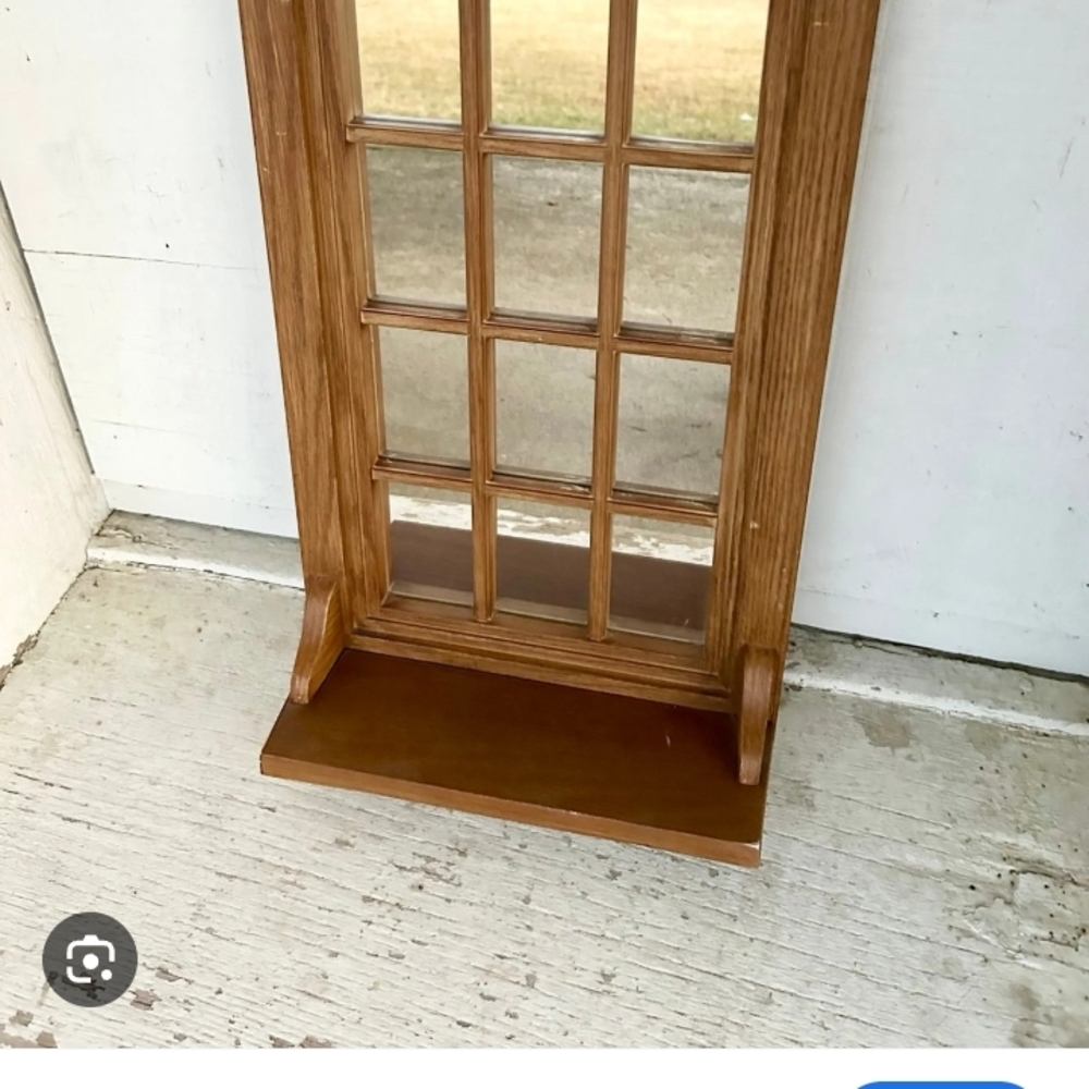 Home Interiors Brown Windowpane Mirror